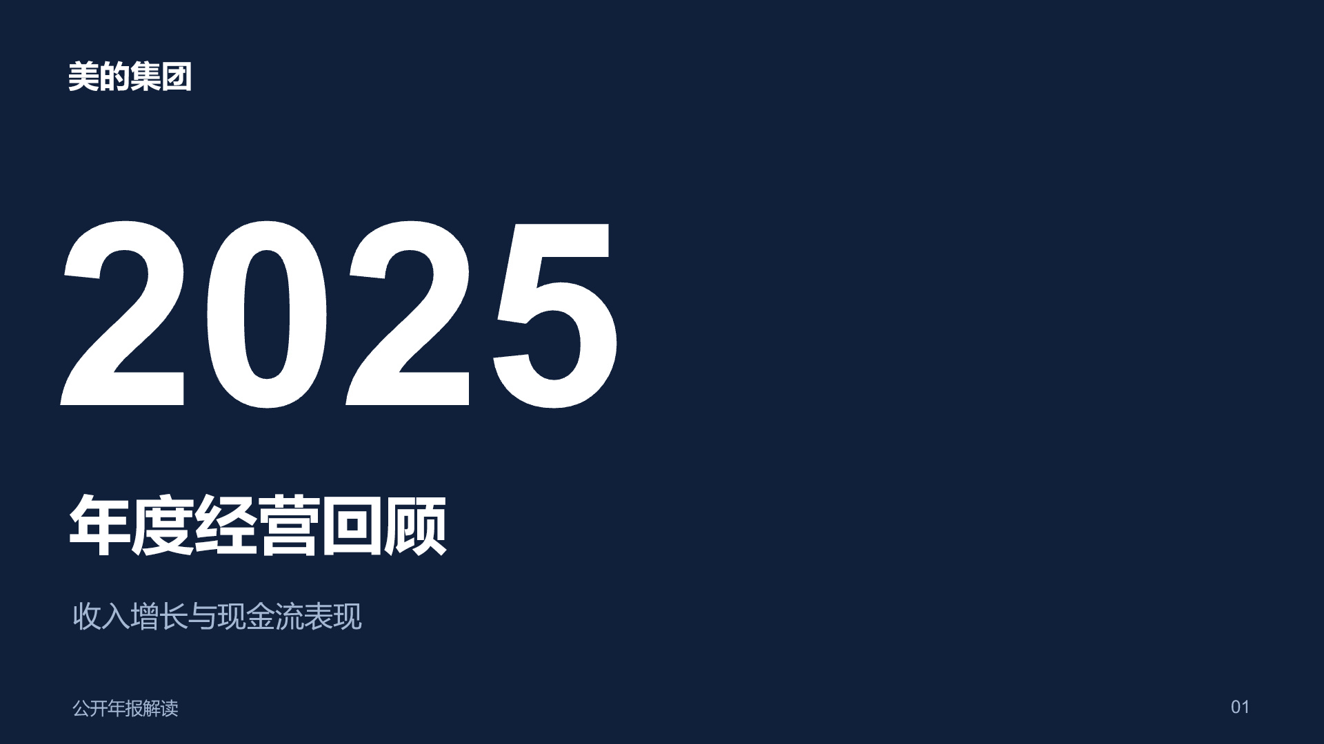 美的集团2025年度经营回顾封面